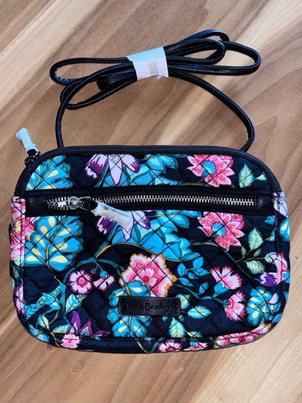 Vera Bradley Iconic RFID Little Crossbody Pretty Posies NEW